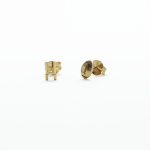 Pendientes de rugby ML, chapados en oro.