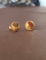 Pendientes Handbol y Voleibol chapados en oro. - Imagen 2