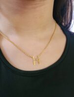 Colgante Palos Corazón chapado en oro
