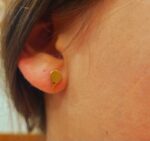 Pendientes Pádel chapados en oro.