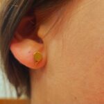 Pendientes Pádel chapados en oro.